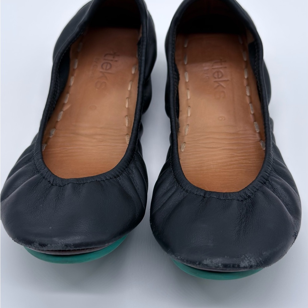 Tieks Midnight Black Leather Flats